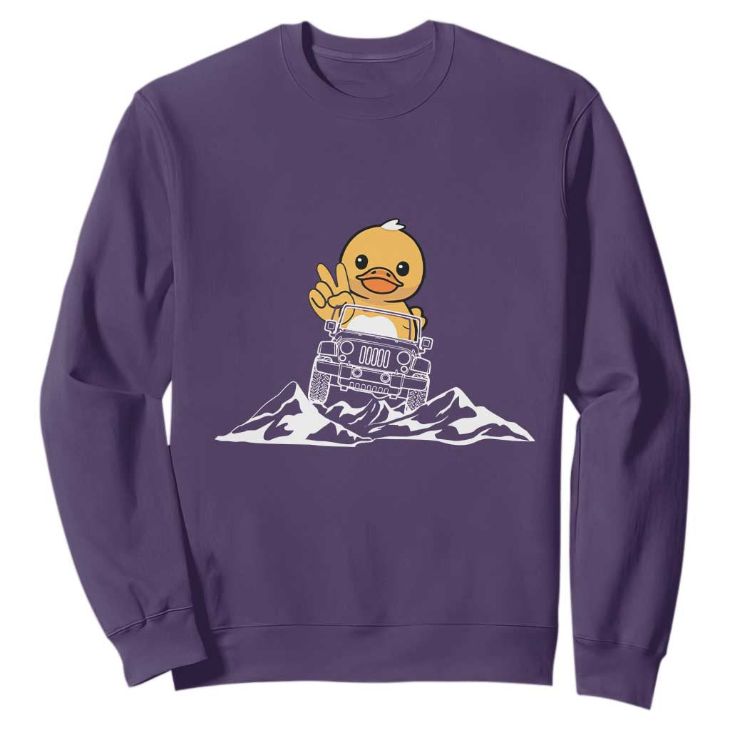 Duck Offroad Car Sweatshirt Funny Off Roading ATV Off Road TS10 Purple Print Your Wear