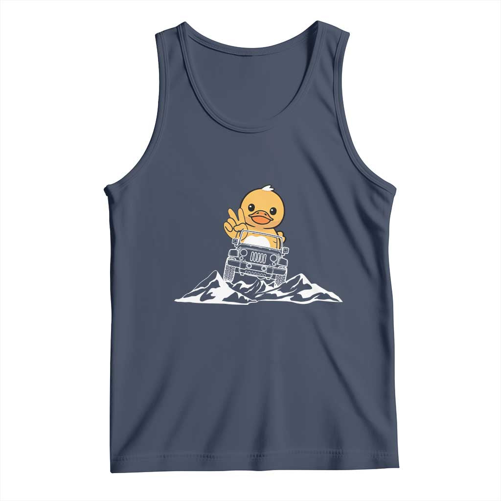 Duck Offroad Car Tank Top Funny Off Roading ATV Off Road TS10 Navy Print Your Wear