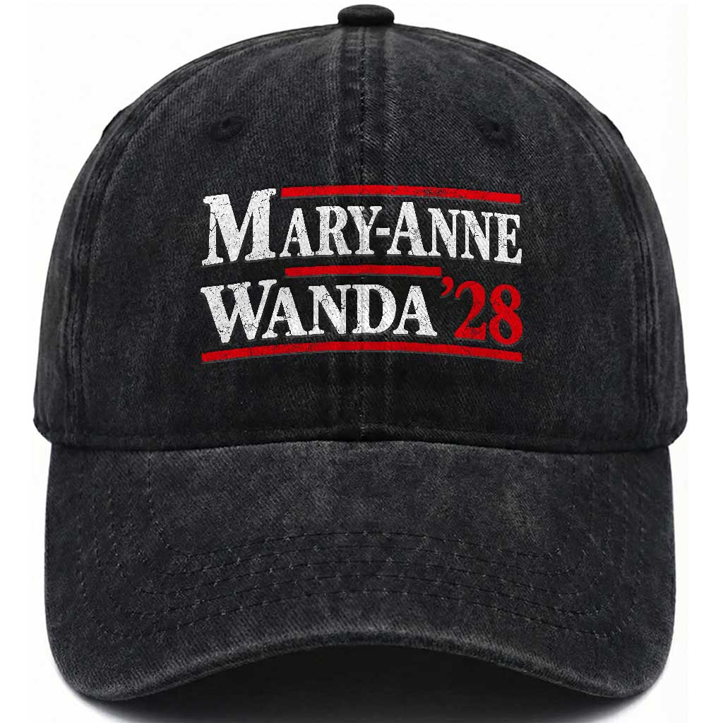 Mary-Anne Wanda 2028 Washed Cotton Baseball Cap Retro Country Music Fan Humor