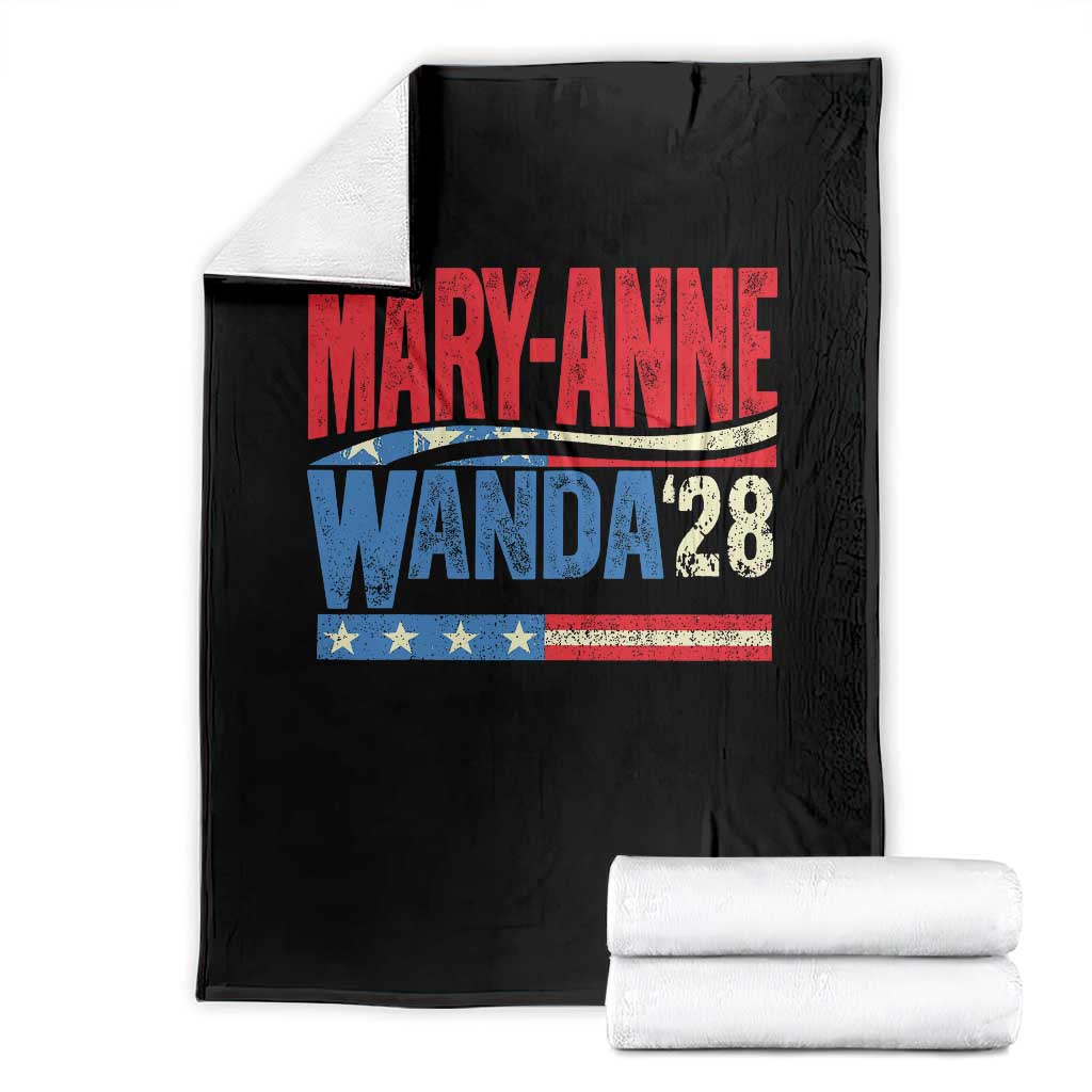 Mary-Anne Wanda 2028 Throw Blanket Retro Country Music Fan Vintage American Flag
