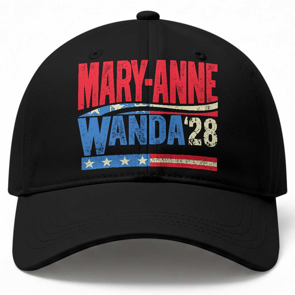 Mary-Anne Wanda 2028 Baseball Cap Retro Country Music Fan Vintage American Flag
