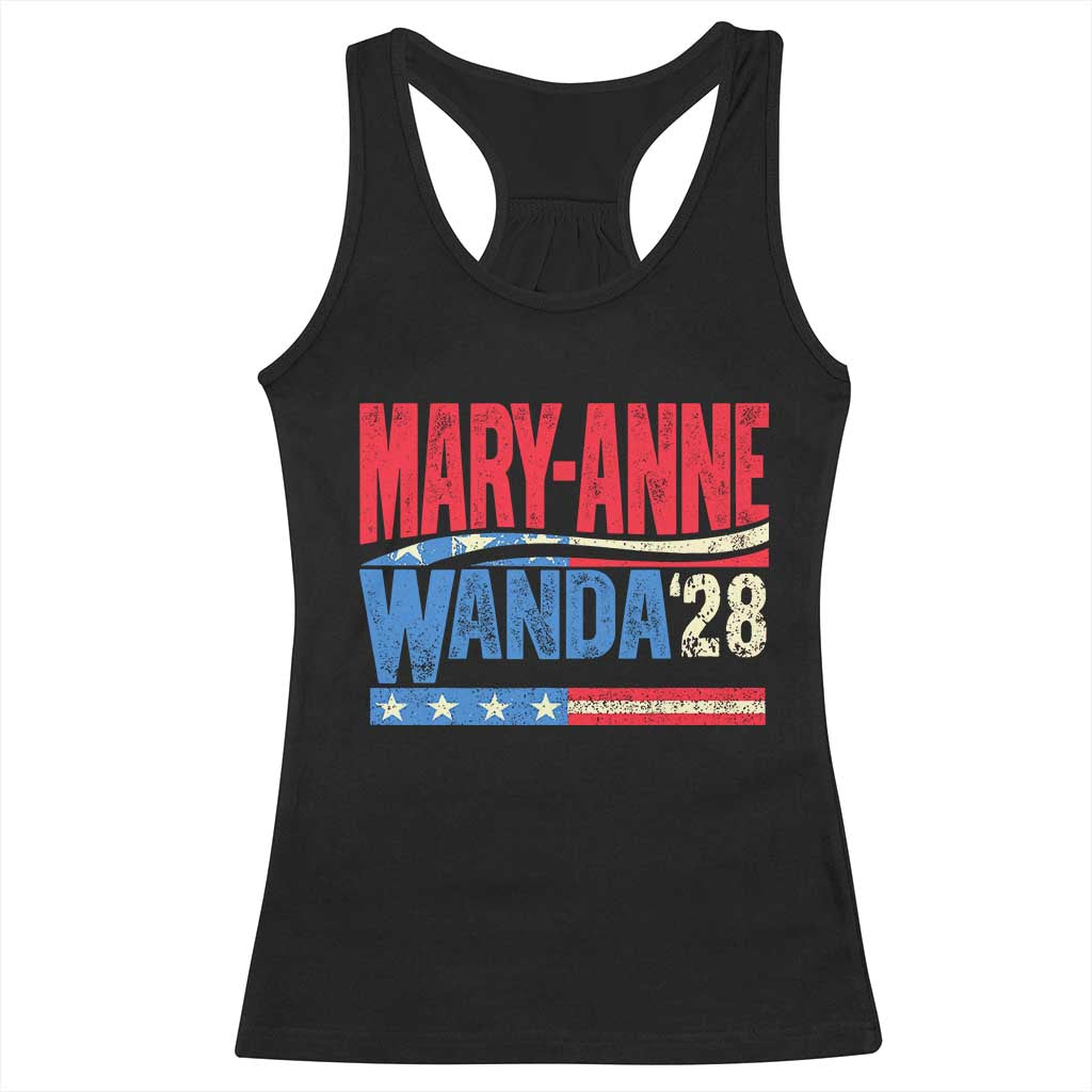 Mary-Anne Wanda 2028 Racerback Tank Top Retro Country Music Fan Vintage American Flag