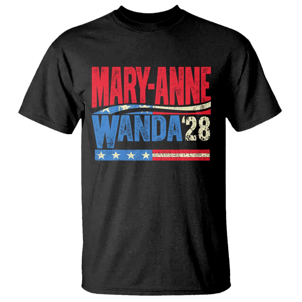 Mary-Anne Wanda 2028 T Shirt Retro Country Music Fan Vintage American Flag