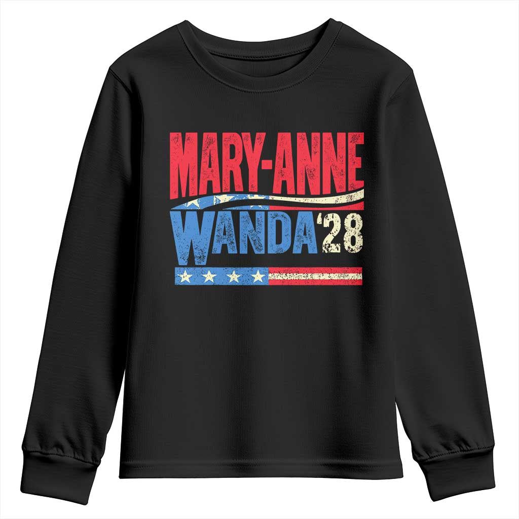 Mary-Anne Wanda 2028 Youth Sweatshirt Retro Country Music Fan Vintage American Flag