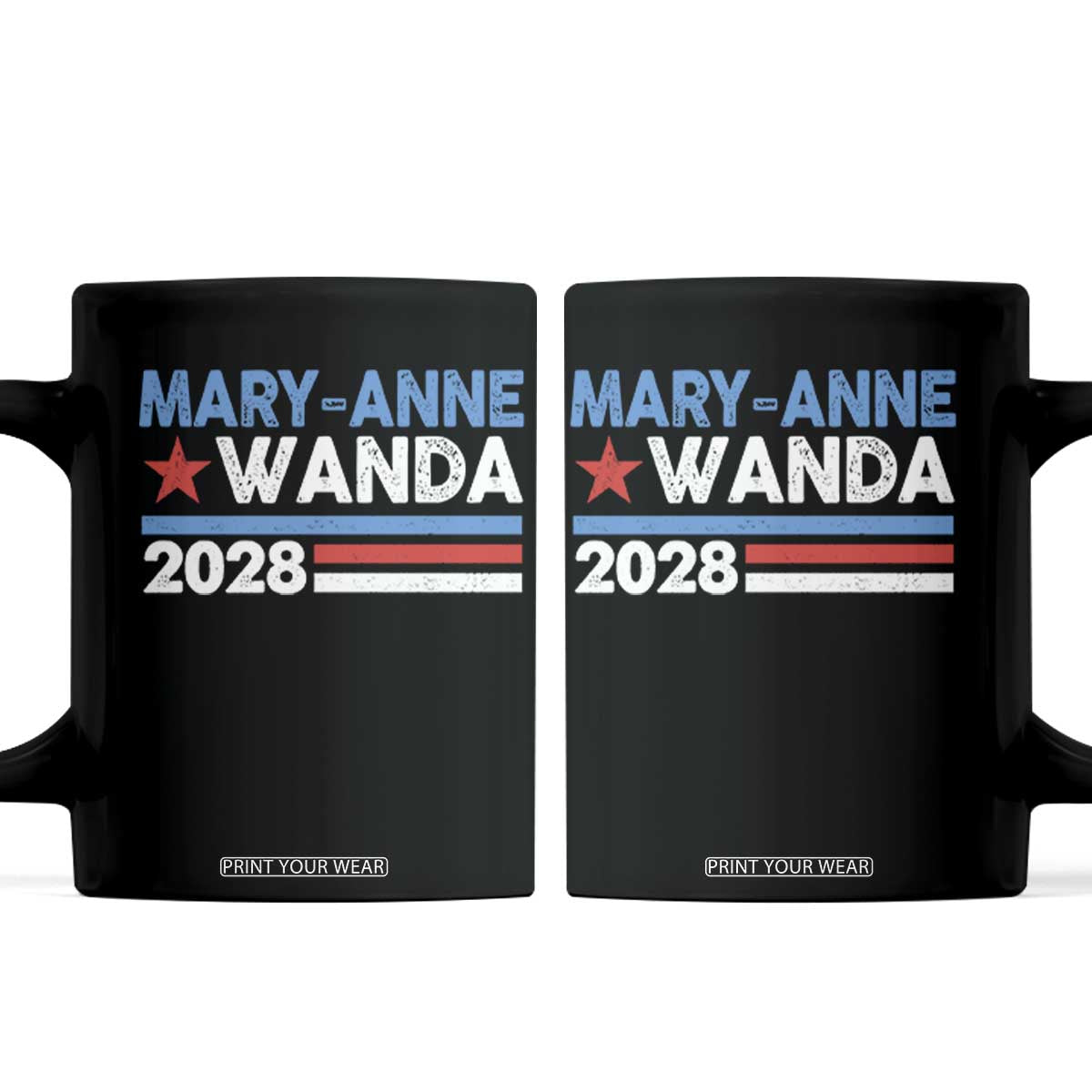 Mary-Anne Wanda 2028 Campaign Coffee Mug Retro 90s Country Music Fan Graphic