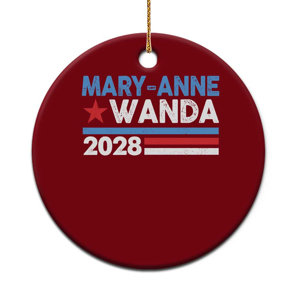 Mary-Anne Wanda 2028 Campaign Ceramic Ornament Retro 90s Country Music Fan Graphic