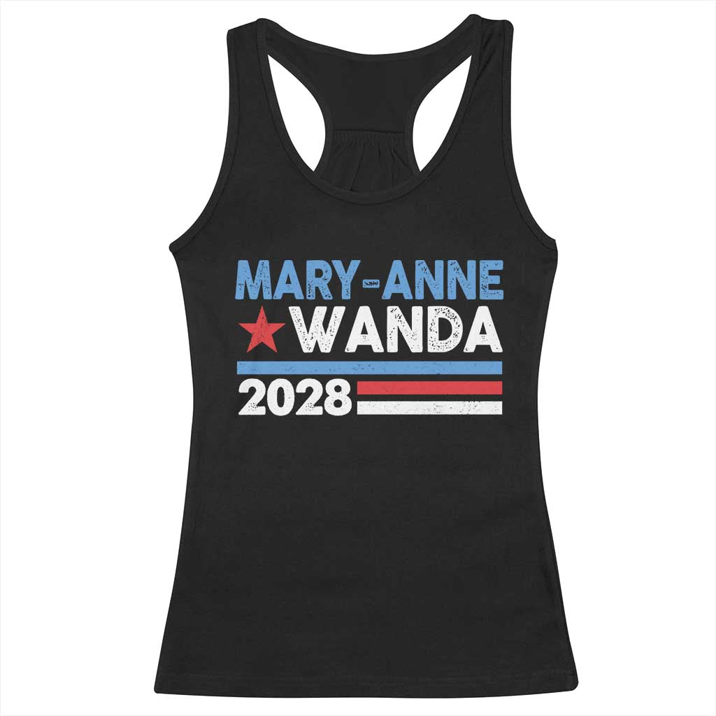 Mary-Anne Wanda 2028 Campaign Racerback Tank Top Retro 90s Country Music Fan Graphic