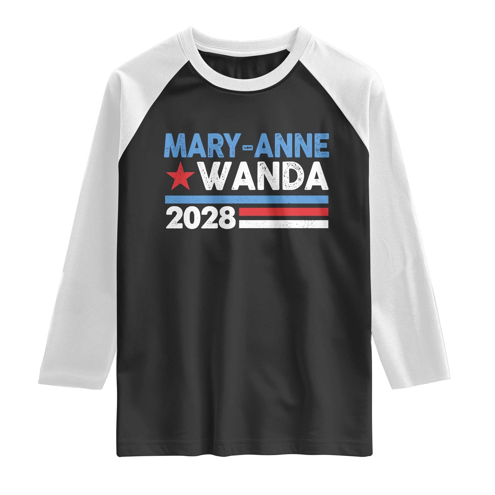 Mary-Anne Wanda 2028 Campaign Raglan Shirt Retro 90s Country Music Fan Graphic