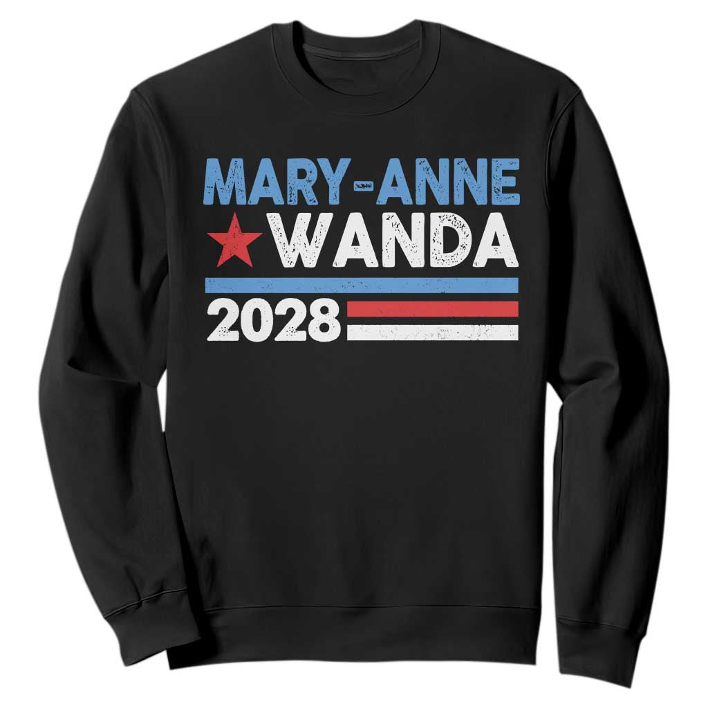 Mary-Anne Wanda 2028 Campaign Sweatshirt Retro 90s Country Music Fan Graphic