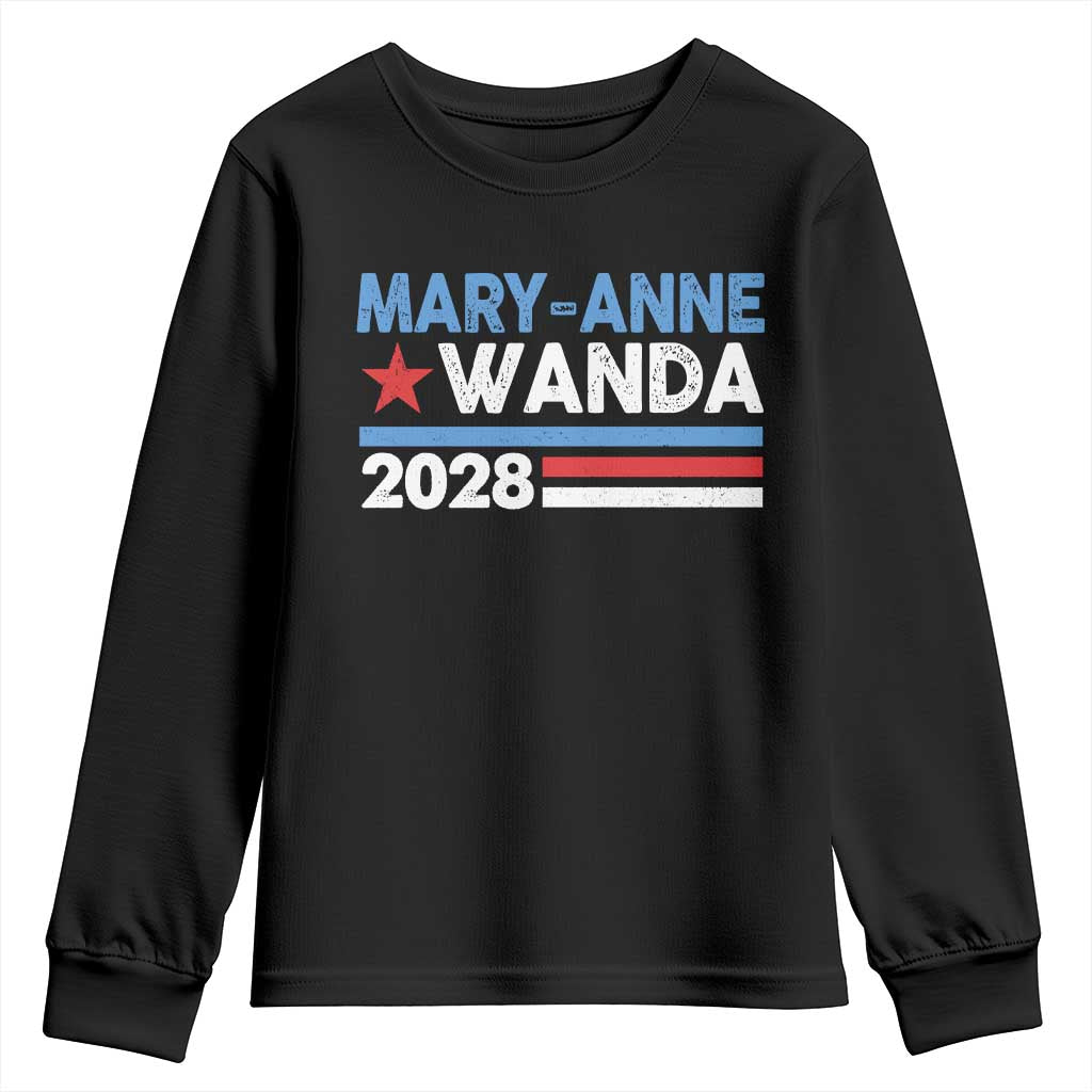Mary-Anne Wanda 2028 Campaign Youth Sweatshirt Retro 90s Country Music Fan Graphic