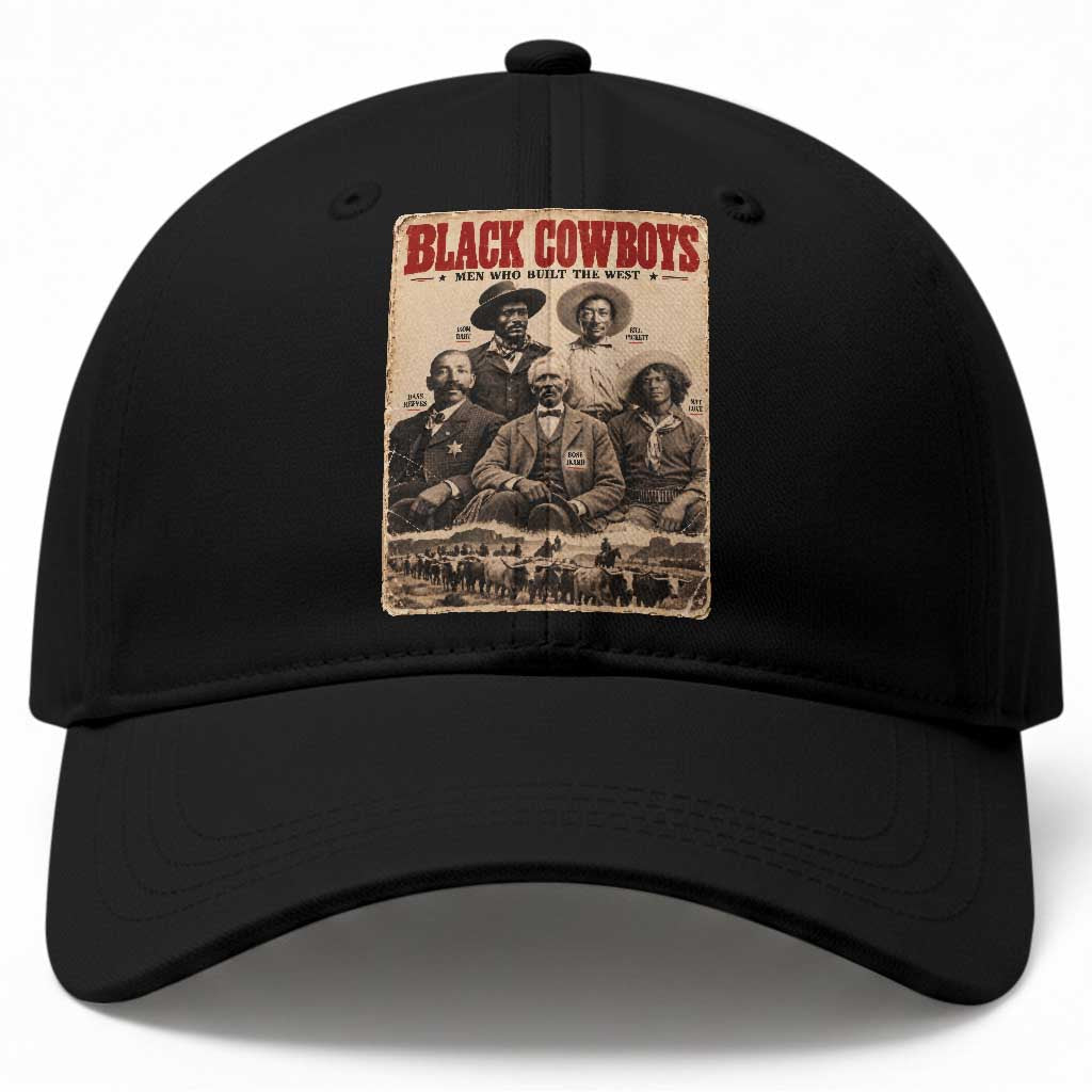 Black Cowboys Black History Month Baseball Cap Vintage Bass Reeves Bill Pickett Nat Love Bose Ikard Isom Dart