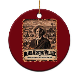 Daniel Webster Wallace Black Cowboy Ceramic Ornament Vintage Texas Millionaire Rancher Black History Month
