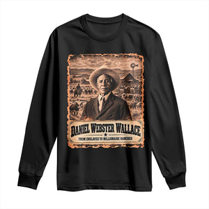 Daniel Webster Wallace Black Cowboy Long Sleeve Shirt Vintage Texas Millionaire Rancher Black History Month