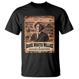Daniel Webster Wallace Black Cowboy T Shirt Vintage Texas Millionaire Rancher Black History Month
