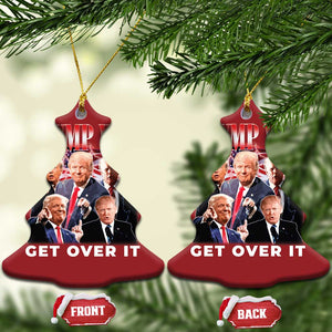 Trump Won 2024 Christmas Ornament Get Over It 45 47 President TS10 Christmas Tree Red Print Your Wear