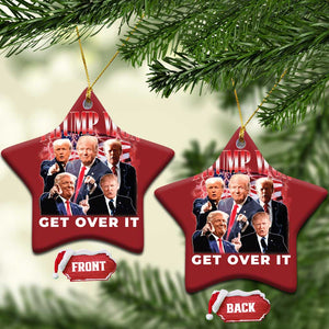 Trump Won 2024 Christmas Ornament Get Over It 45 47 President TS10 Star Red Print Your Wear