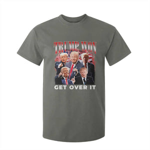 Trump Won 2024 T Shirt For Kid Get Over It 45 47 President TS10 Military Green Print Your Wear