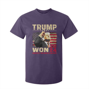 Trump 2024 T Shirt For Kid He Won Greatest Return In History TS10 Purple Print Your Wear