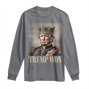 Trump Take America Back Long Sleeve Shirt King Trump Won Get Over It 2024 TS10 Charcoal Print Your Wear