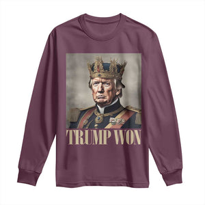 Trump Take America Back Long Sleeve Shirt King Trump Won Get Over It 2024 TS10 Maroon Print Your Wear