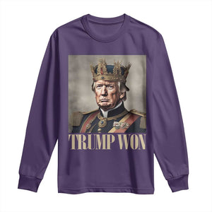 Trump Take America Back Long Sleeve Shirt King Trump Won Get Over It 2024 TS10 Purple Print Your Wear