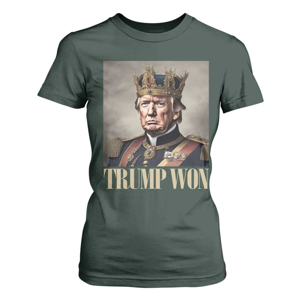 Trump Take America Back T Shirt For Women King Trump Won Get Over It 2024 TS10 Dark Forest Green Print Your Wear