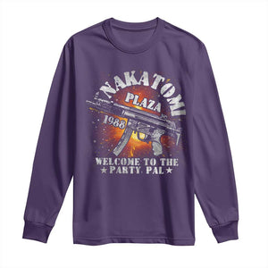 Nakatomi Plaza Christmas Party Long Sleeve Shirt 1988 Welcome To The Party Pal 80'S Die Movie Bruce TS10 Purple Print Your Wear