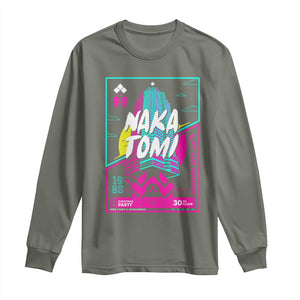 Nakatomi Plaza Long Sleeve Shirt Party 1988 Christmas Jumper Xmas Funny 80's Die Movie Bruce TS10 Military Green Print Your Wear