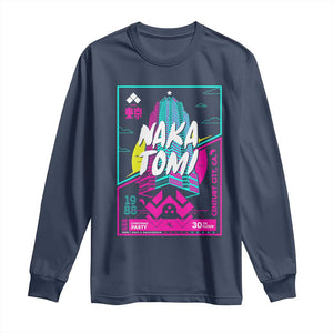 Nakatomi Plaza Long Sleeve Shirt Party 1988 Christmas Jumper Xmas Funny 80's Die Movie Bruce TS10 Navy Print Your Wear