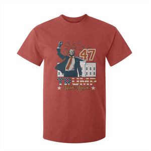 Trump Won 2024 T Shirt For Kid 45 47Th President White House Usa Flag TS10 Red Print Your Wear