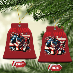 Trump Won Christmas Ornament 47 President 2024 US Election Eagle American Flag TS10 Bell Flake Red Print Your Wear