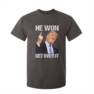 Trump Won 2024 T Shirt For Kid Get Over It 45 47th President TS10 Dark Chocolate Print Your Wear