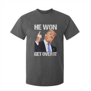 Trump Won 2024 T Shirt For Kid Get Over It 45 47th President TS10 Dark Heather Print Your Wear