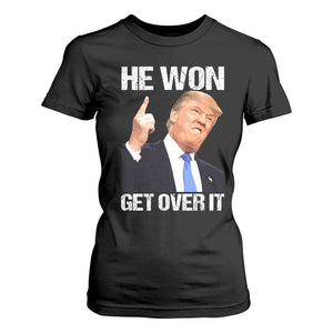 Trump Won 2024 T Shirt For Women Get Over It 45 47th President TS10 Black Print Your Wear