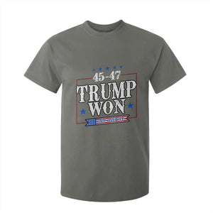 Trump 2024 T Shirt For Kid He Won Get Over it Gifts For Trump Supporter TS10 Military Green Print Your Wear