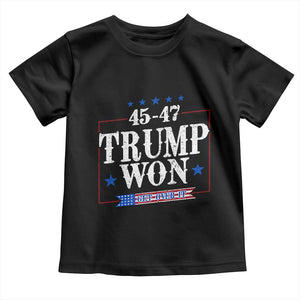 Trump 2024 Toddler T Shirt He Won Get Over it Gifts For Trump Supporter TS10 Black Print Your Wear