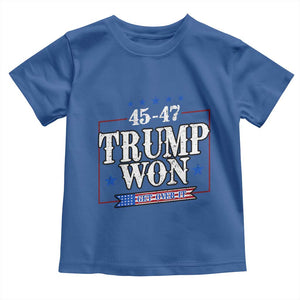 Trump 2024 Toddler T Shirt He Won Get Over it Gifts For Trump Supporter TS10 Royal Blue Print Your Wear