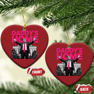 Daddy's Home Trump Christmas Ornament Funny White House Trump Pink 2024 TS10 Heart Red Print Your Wear