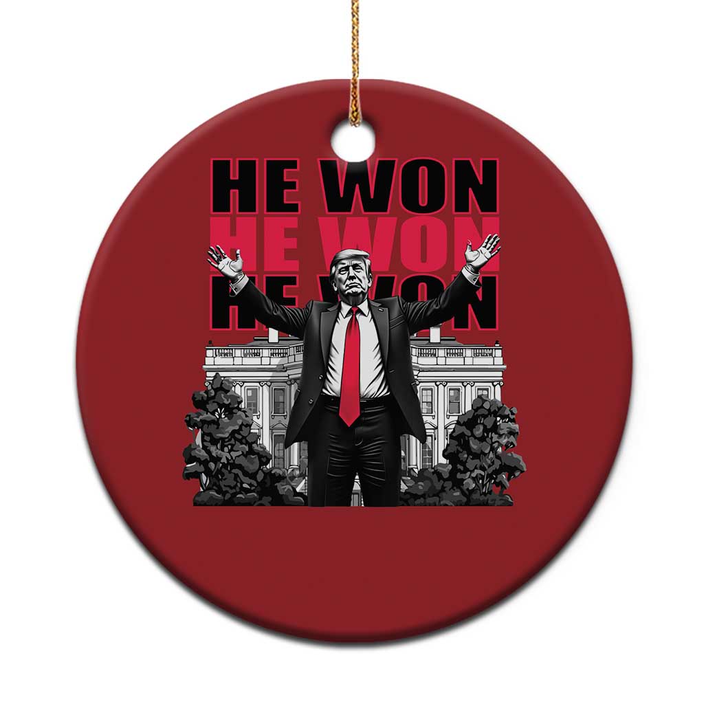 Daddy's Home Trump Won Christmas Ornament White House He Won 2024 TS10 Print Your Wear