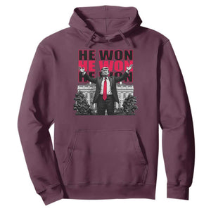 Daddy's Home Trump Won Hoodie White House He Won 2024 TS10 Maroon Print Your Wear