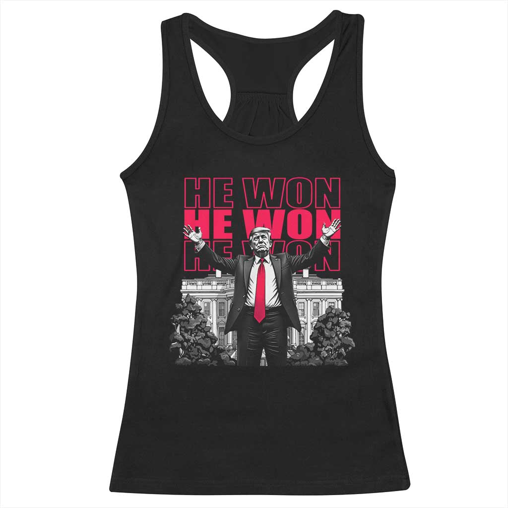 Daddy's Home Trump Won Racerback Tank Top White House He Won 2024 TS10 Black Print Your Wear