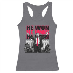 Daddy's Home Trump Won Racerback Tank Top White House He Won 2024 TS10 Charcoal Print Your Wear