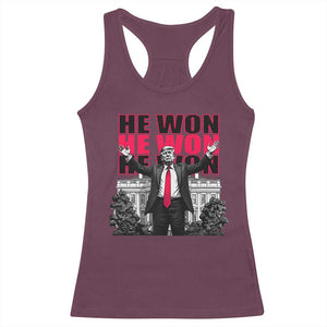 Daddy's Home Trump Won Racerback Tank Top White House He Won 2024 TS10 Maroon Print Your Wear