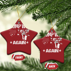 Trump Won 2024 Christmas Ornament Donald Trump Won Again 45 47 President 2024 US Election TS10 Star Red Print Your Wear