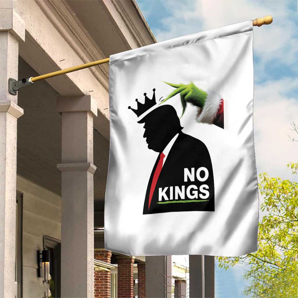 Funny Christmas No Kings in America Garden Flag TS10 Print Your Wear