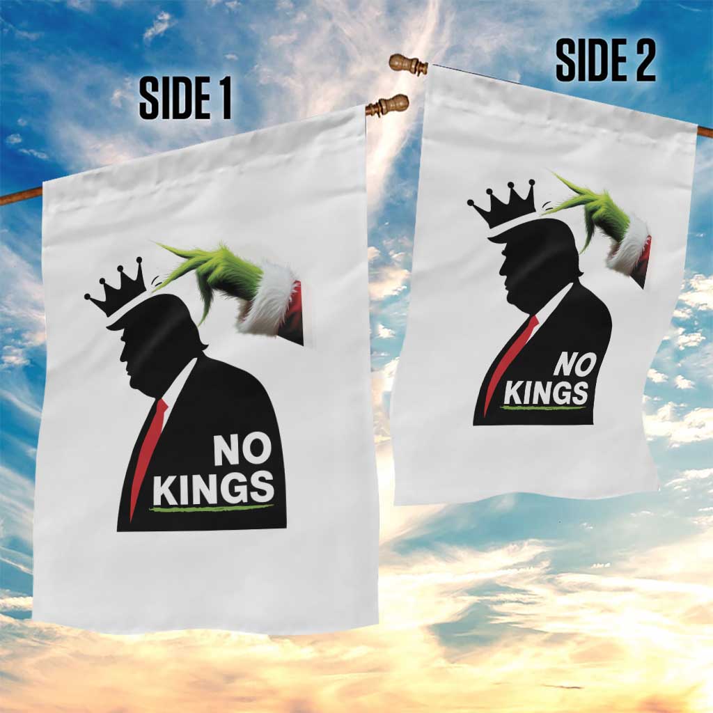 Funny Christmas No Kings in America Garden Flag TS10 Print Your Wear