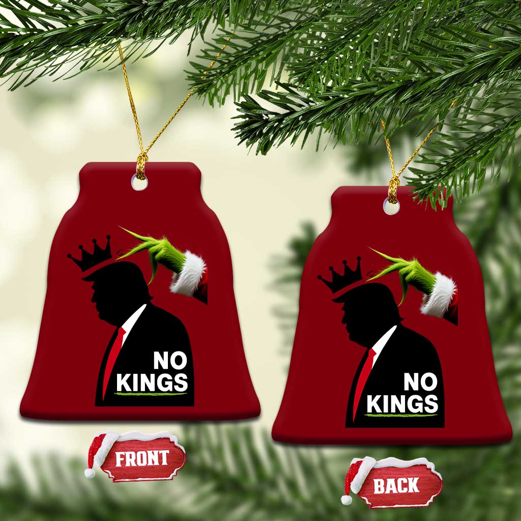 Funny Christmas No Kings in America Ceramic Ornament TS10 Print Your Wear