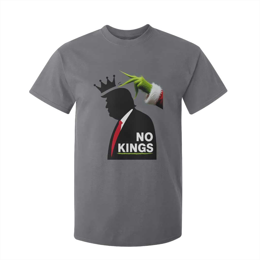 Funny Christmas No Kings in America T Shirt For Kid TS10 Charcoal Print Your Wear