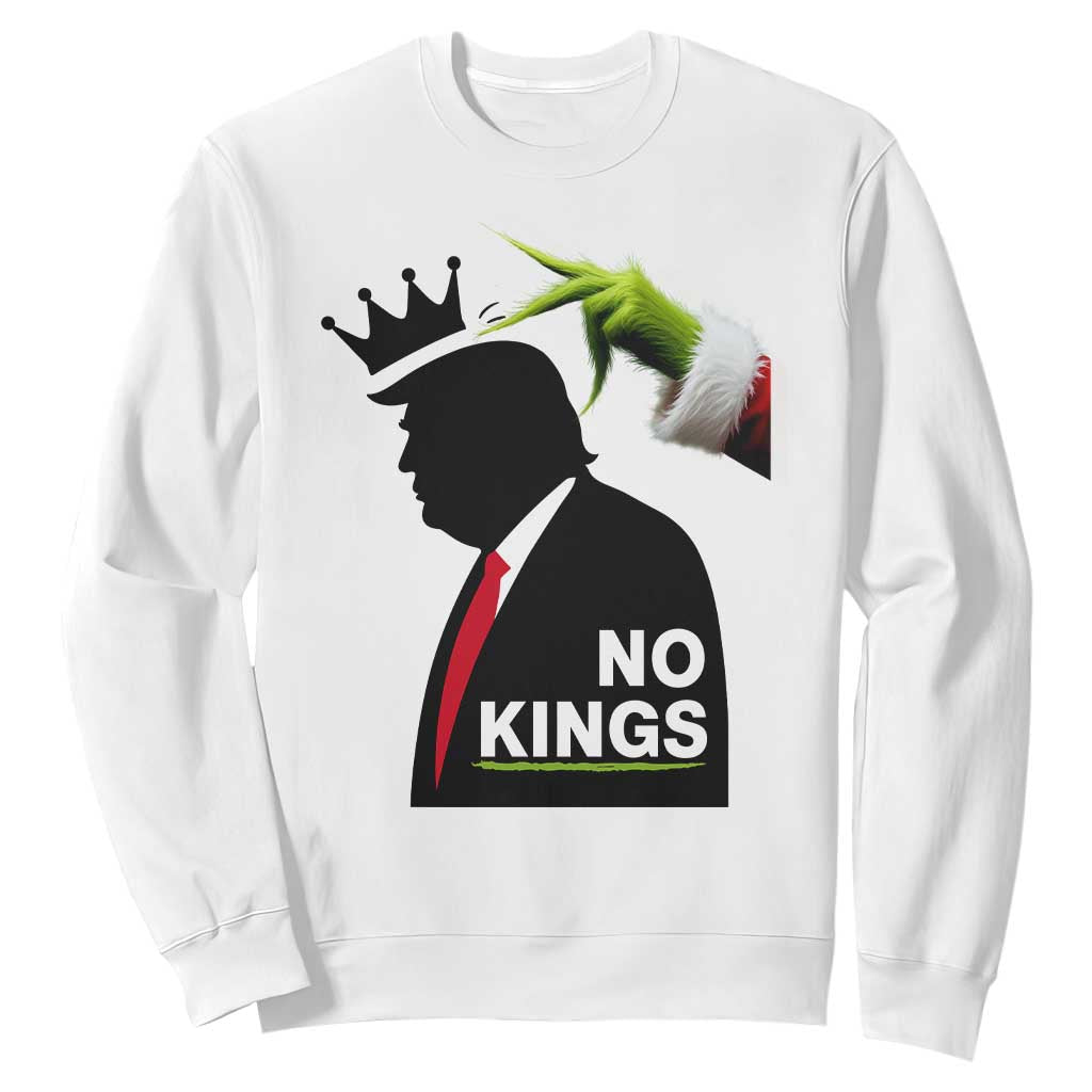 Funny Christmas No Kings in America Sweatshirt TS10 White Print Your Wear