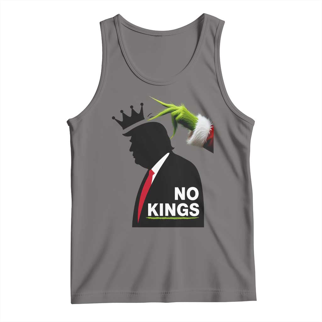 Funny Christmas No Kings in America Tank Top TS10 Deep Heather Print Your Wear